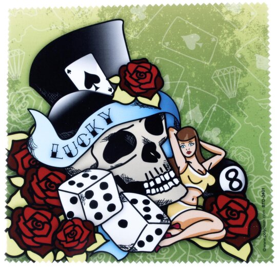 Microfasertuch mit Motiv "TATTOO WÜRFEL" von Polyclean