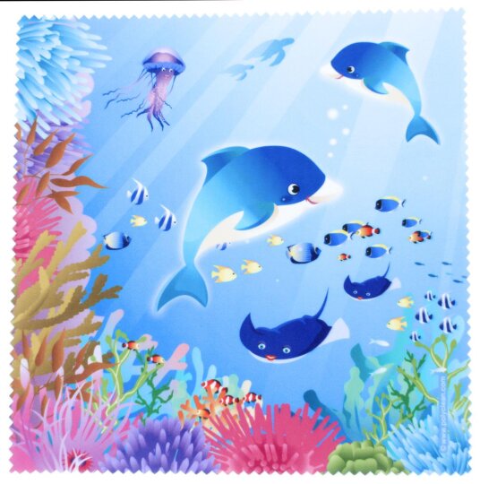 Microfasertuch mit Motiv  LITTLE FRIENDS OZEAN von Polyclean
