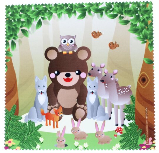 Polyclean Microfasertuch mit Motiv  "Little Friends Wald"