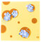 Microfasertuch mit Motiv  "Little Friends Käse" von Polyclean