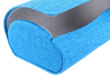 Geprägtes Brillenetui in Blau "Cyprus" mit Bezug in Leinen-Optik und Magnetverschluss