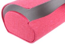 Himbeerfarbenes Hartschalen-Etui "Cyprus" mit Prägung und Bezug in Leinen-Optik