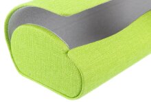 Hellgrünes Brillenetui "Cyprus" mit Bezug in Leinen-Optik und Brillen-Prägung