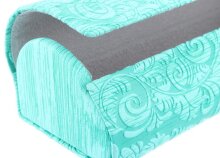 Schickes Brillenetui "Leyla" in Türkis mit Magnetverschluss und Ornament-Prägung