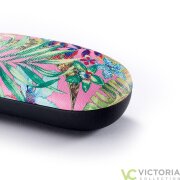 Pinkes, sommerliches Hartschalen-Brillenetui "Tropical" im tropischen Design