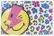 Lustiges Microfasertuch mit buntem Smiley-Motiv zum Brille Reinigen 10x15cm - Motiv 04