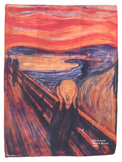 Edvard Munch - Der Schrei | Edles Brillenputztuch aus...
