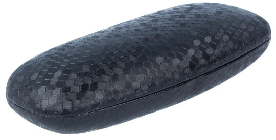 Edles Brillenetui "SERENA" mit schimmerndem Wabenmuster in Schwarz